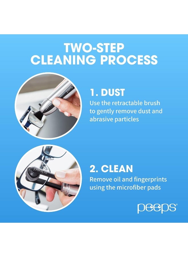 Peeps Eyeglass Cleaner - Lens Cleaner for Eyeglasses, Sunglasses, Eyewear - Soft Touch Black - Image 3
